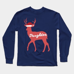 Daughter Reindeer Family Group Christmas Eve Matching Long Sleeve T-Shirt